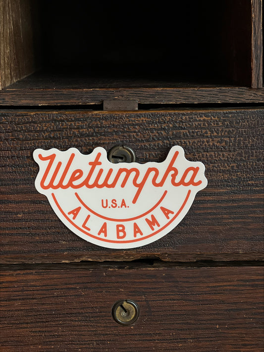 Wetumpka Script Sticker